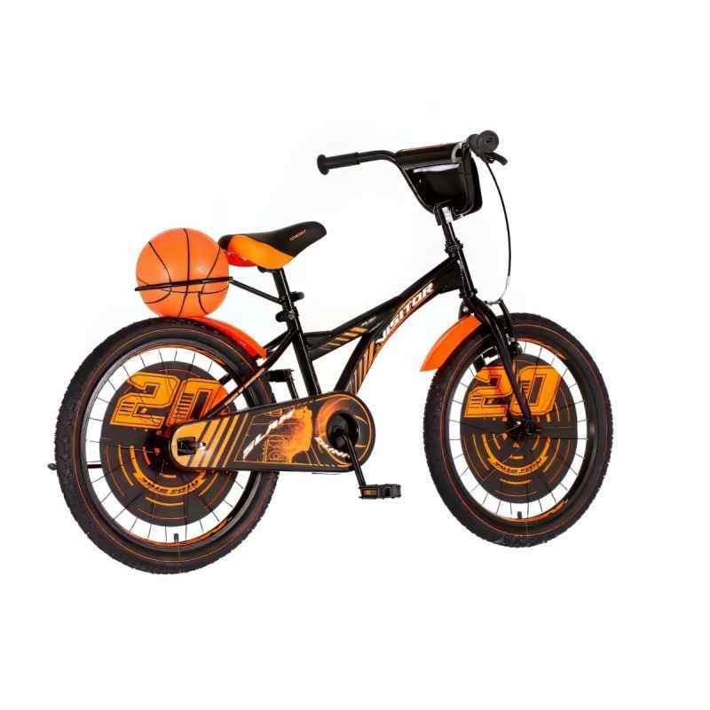 BICIKL VISITOR 20” BASKET CRNO NARANČASTI 115-135 CM