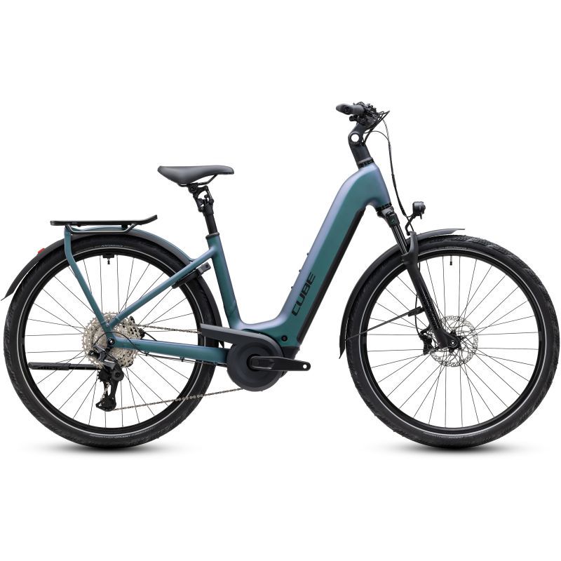 CUBE KATHMANDU HYBRID PRO 800 SMARAGDGREY´N´BLACK 2027 EASY ENTRY, 46 cm