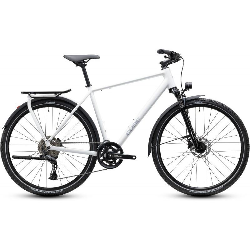 CUBE KATHMANDU PRO METALLICWHITE´N´CHROME 2027, 54 cm