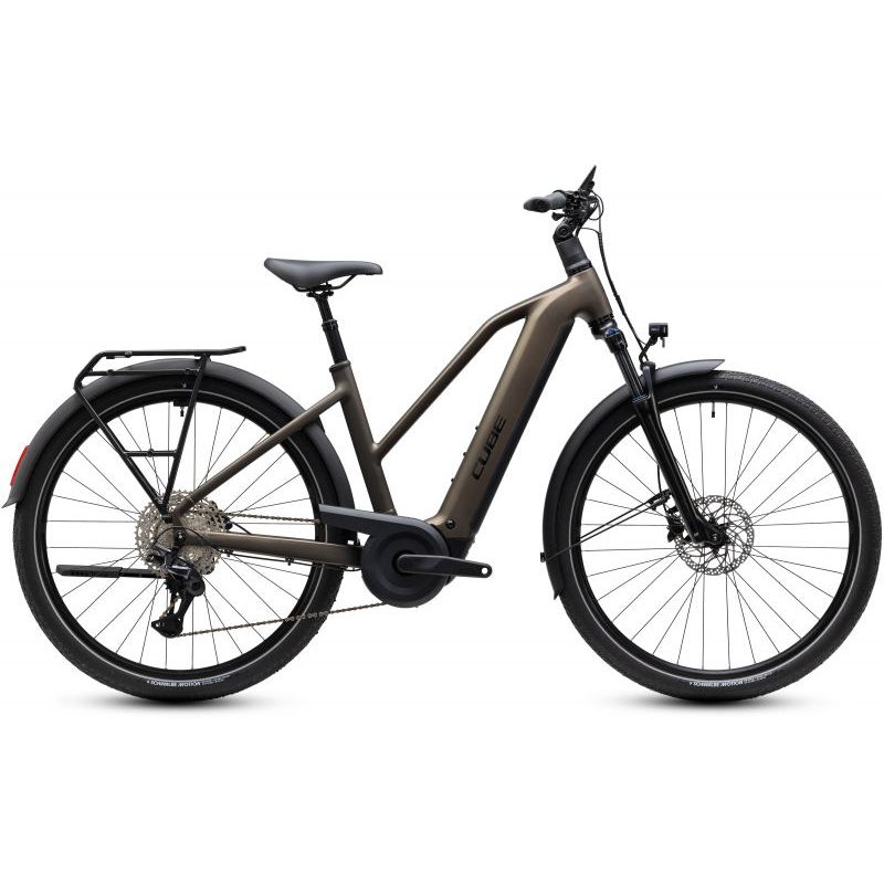 CUBE TOURING HYBRID PRO 800 METALLICUMBRA´N´BLACK 2027 TRAPEZE, 46 cm